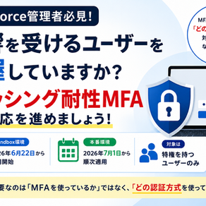 Salesforce管理者必見!フィッシング耐性MFAへの対応で確認すべきポイントとは