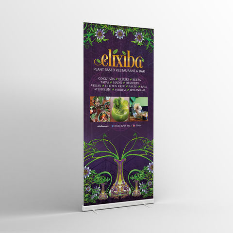 Pull up restaurant banner