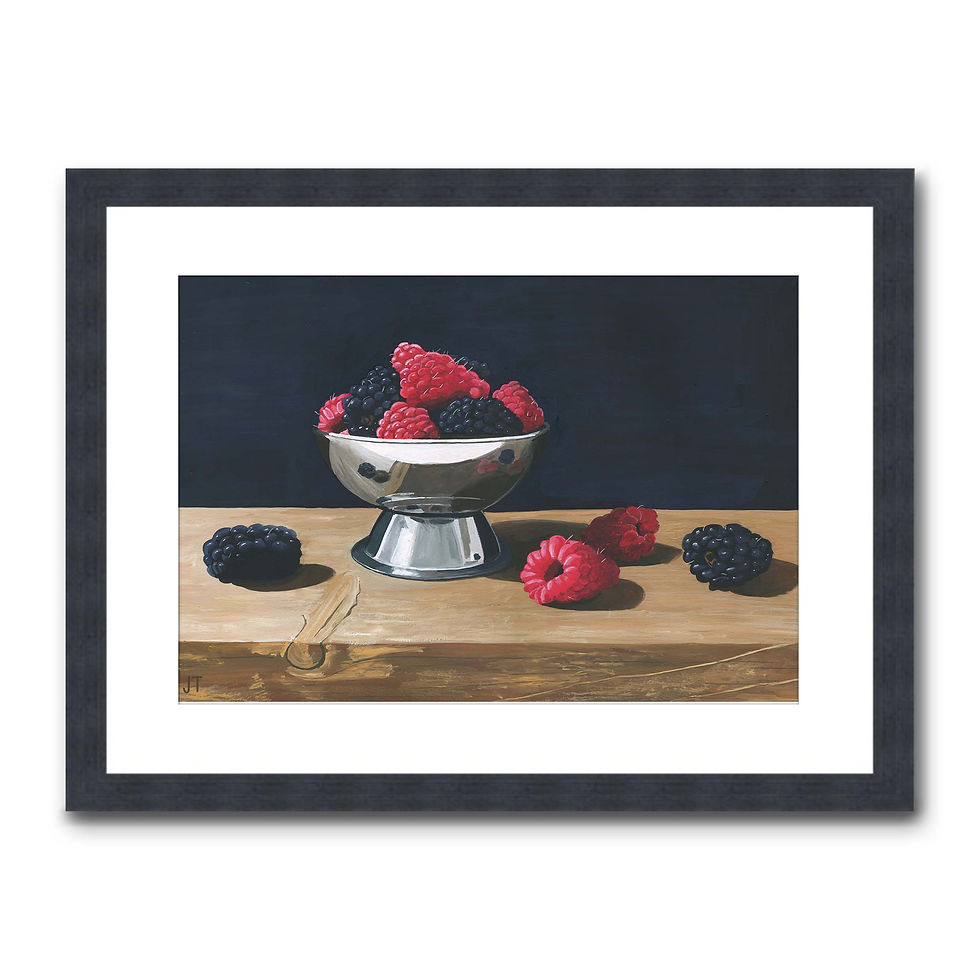 Thumbnail: Reflecting Berries ~ Giclee Print