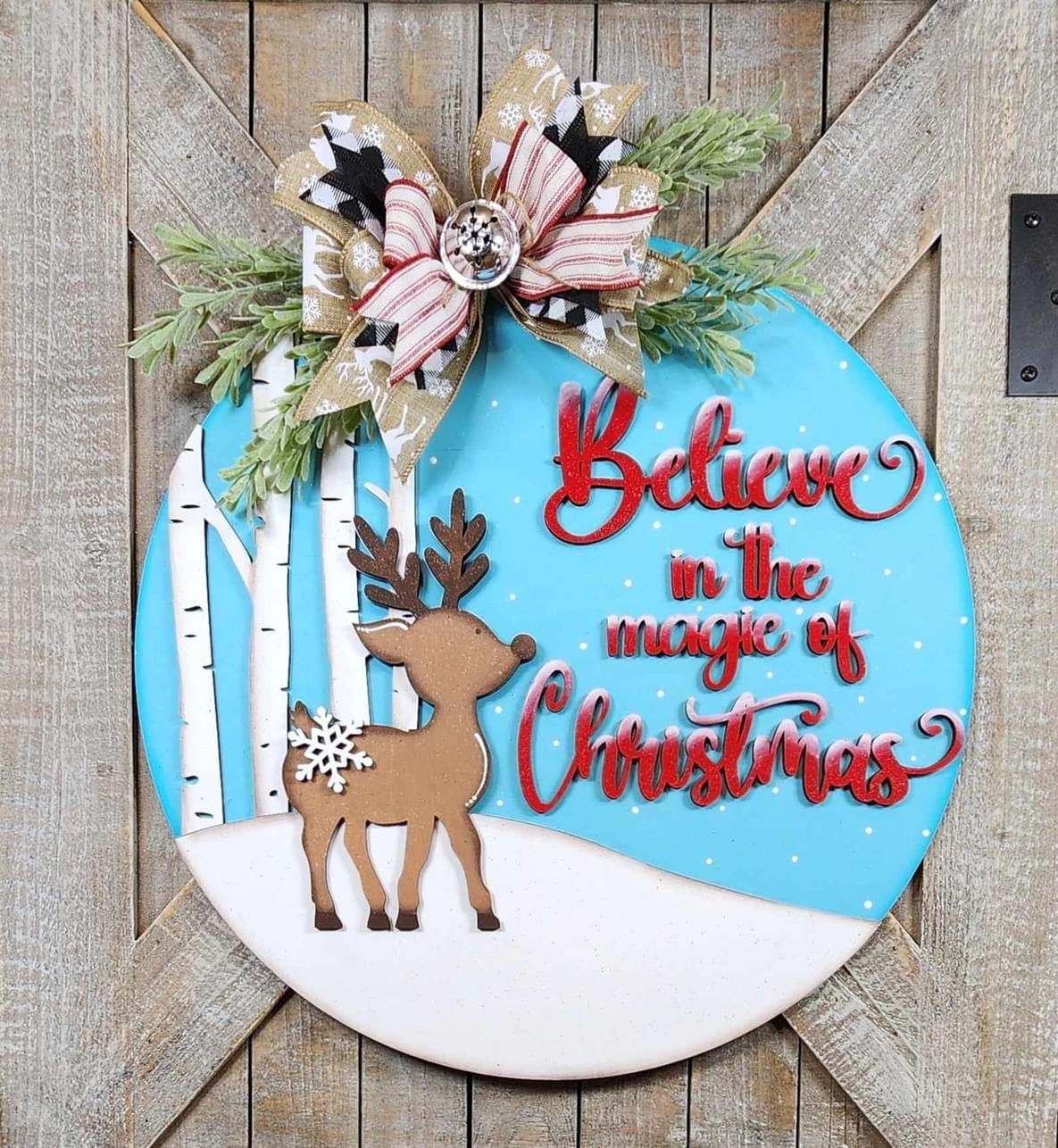 Oh Deer Reindeer Round Sign DIY Blank |  DIY Blank Kit