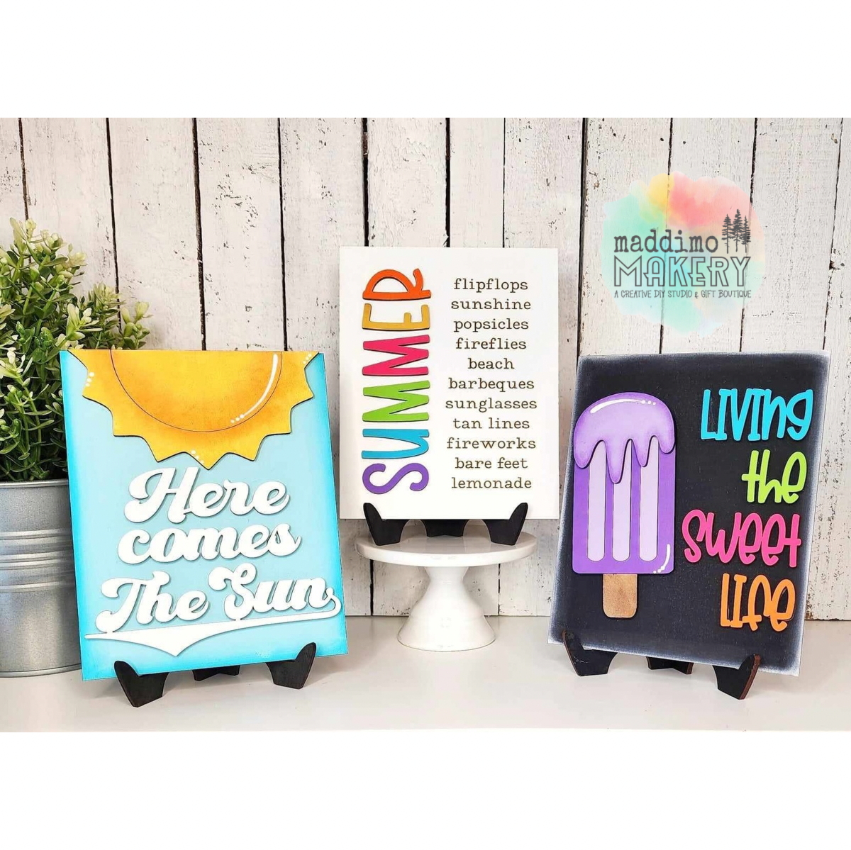 Sumner Popsicle Sign Trio DIY Blank | DIY Blank Kit