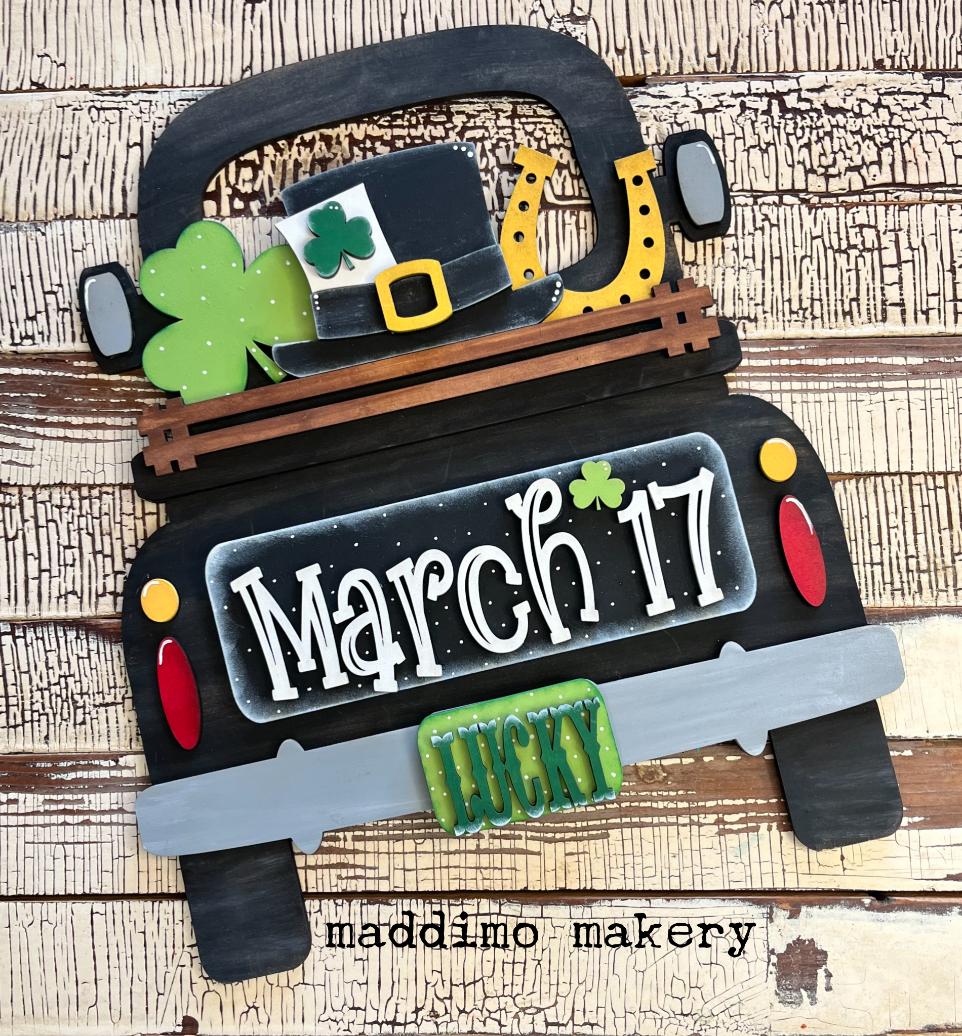 Interchangeable Truck St. Pat’s  Insert DIY Blank |  DIY Blank Kit