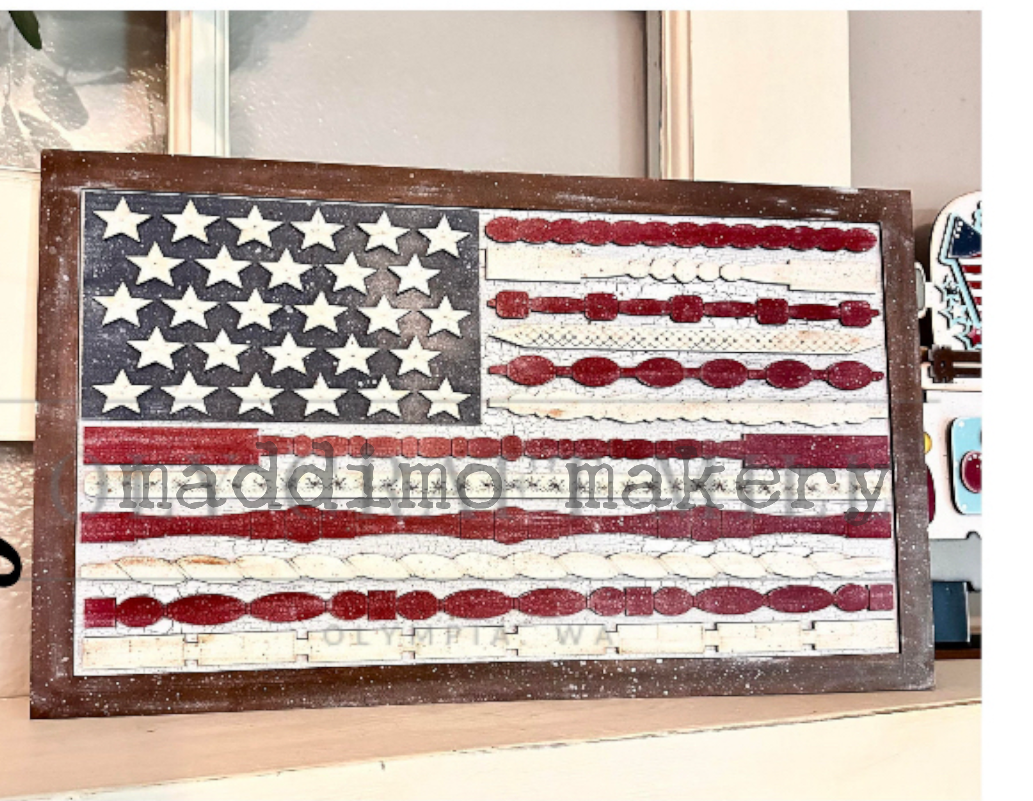 Patriotic Spindle Flag | America | DIY Blank