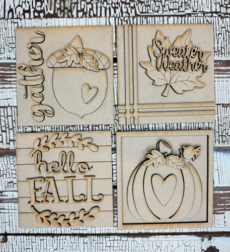 Fall Harvest Tiles | DIY Blank Kit | Maddimo Makery