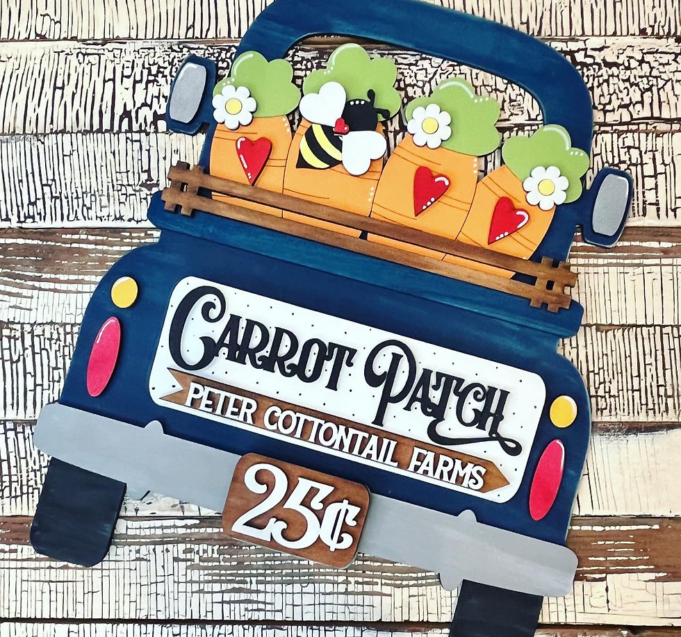 Interchangeable Truck Carrot Patch Insert DIY Blank | DIY Blank Kit