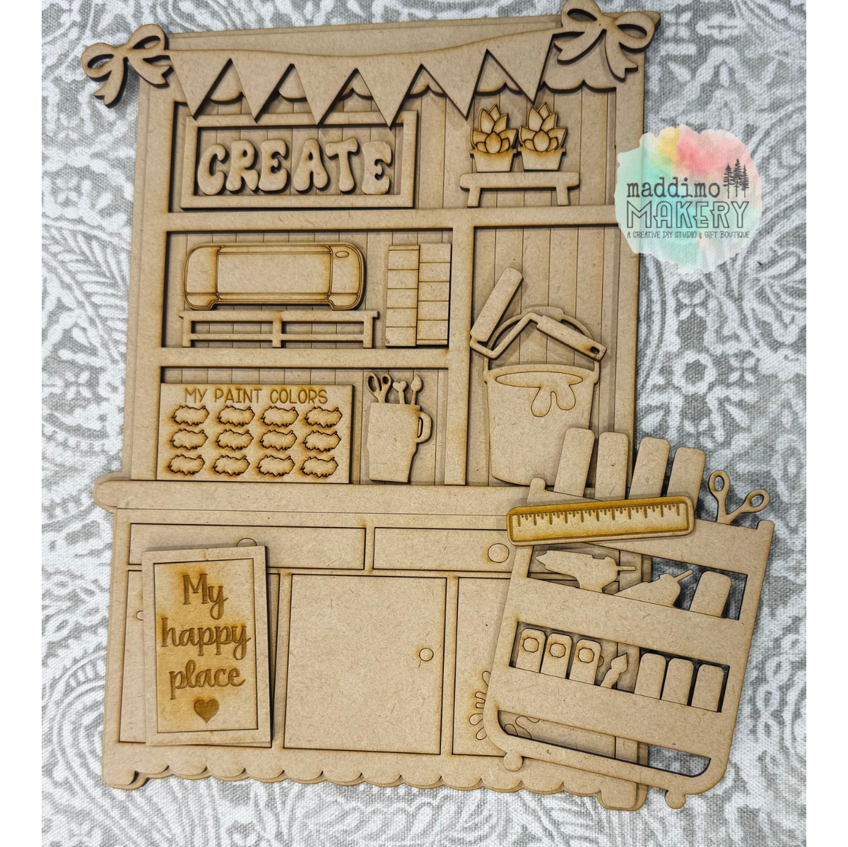 Creative Craft Hutch DIY Blank |  DIY Blank Kit