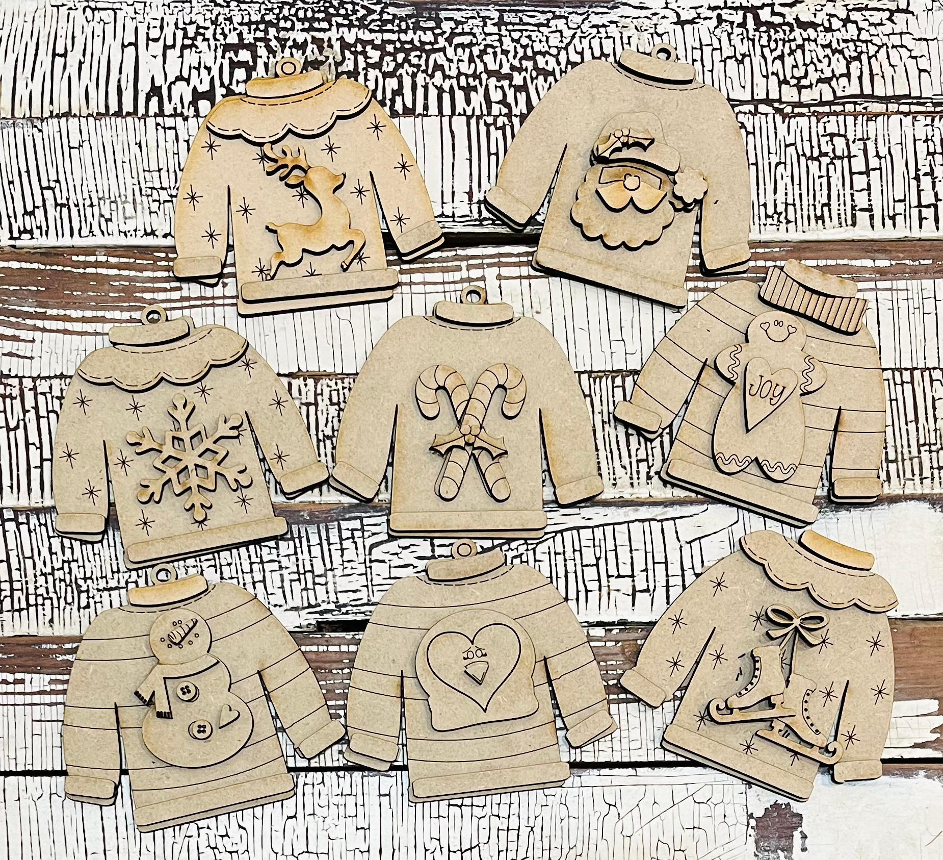 Christmas Sweater Ornaments DIY Blank | DIY Blank Kit