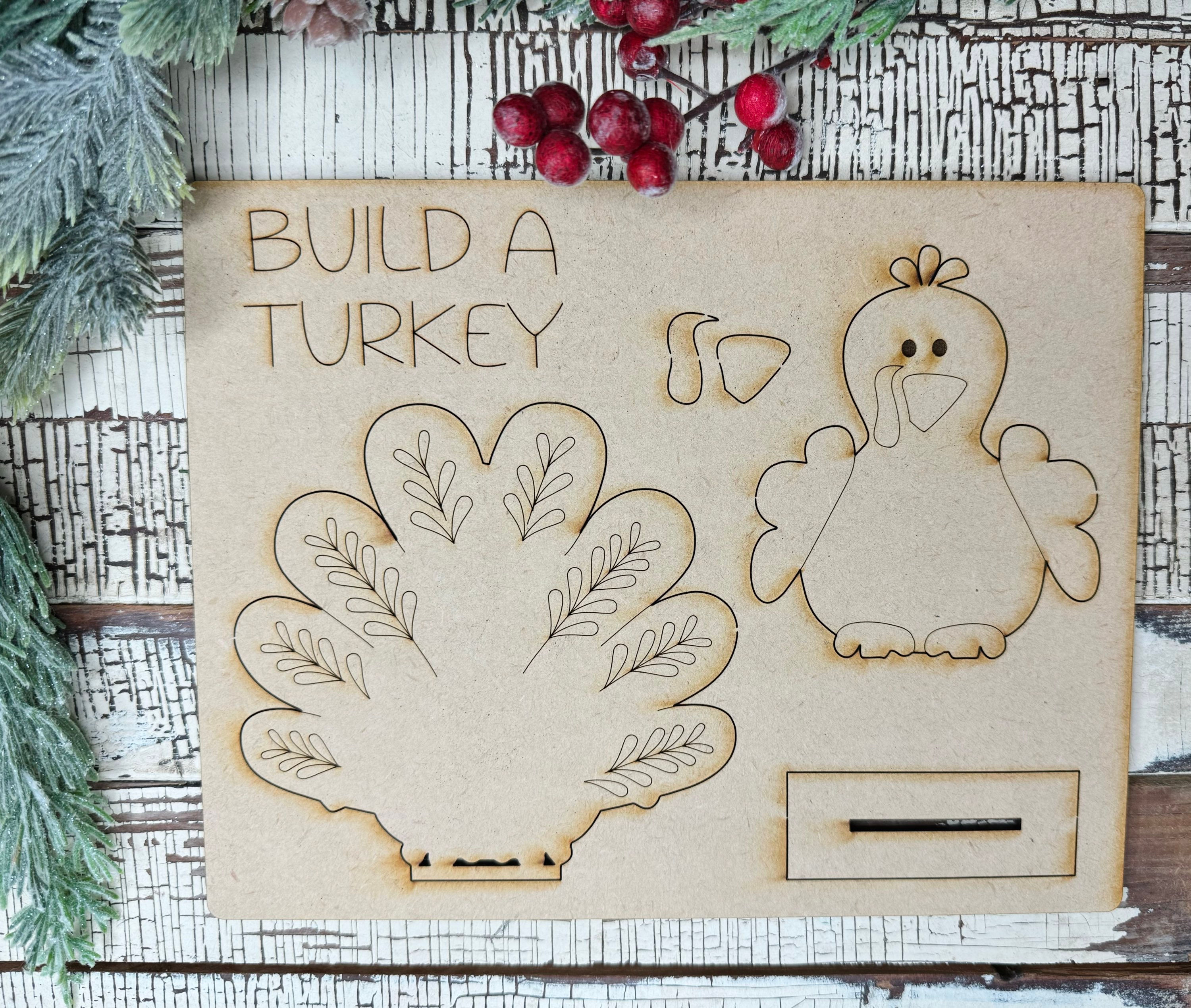 Pop Out Kids Build a Turkey DIY Blank | DIY Blank Kit