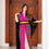Thumbnail: Malika embroidery mirrored belted open kaftan 