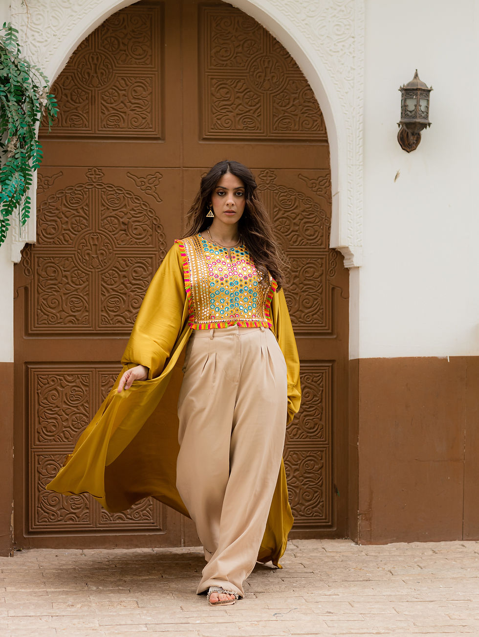 Thumbnail: The hi low embroidery kaftan top 