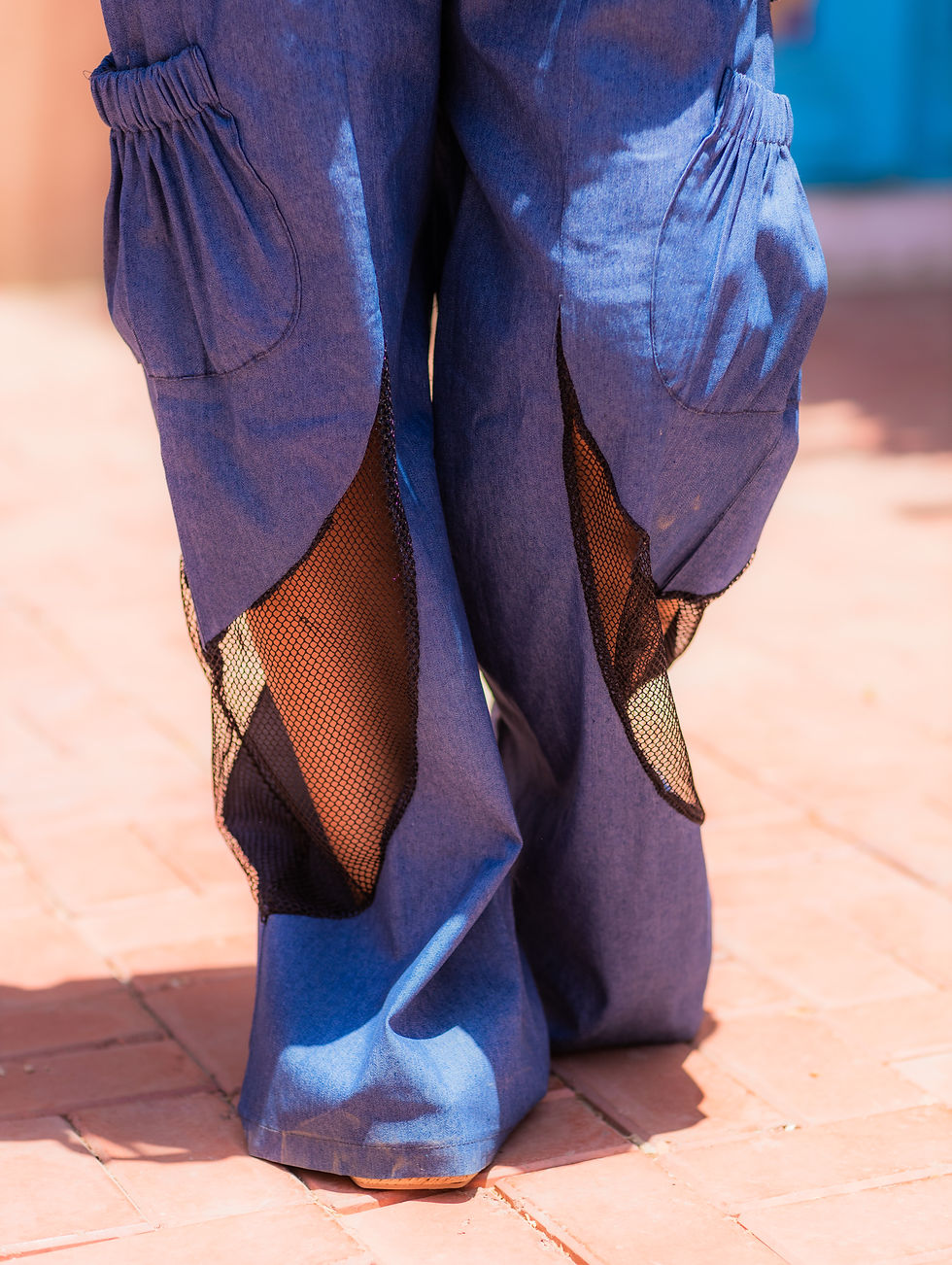 Thumbnail: Early bird denim with fishnet details set