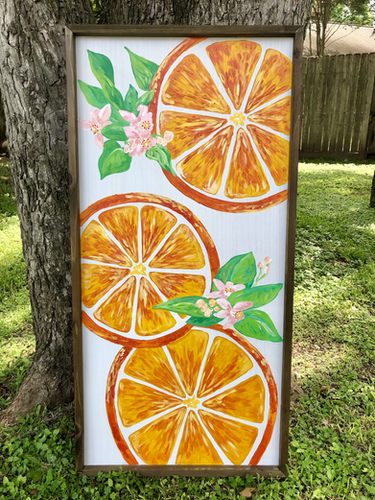 Orange Blossom - 4ft x 2ft Original Texured Acrylic | The Storied