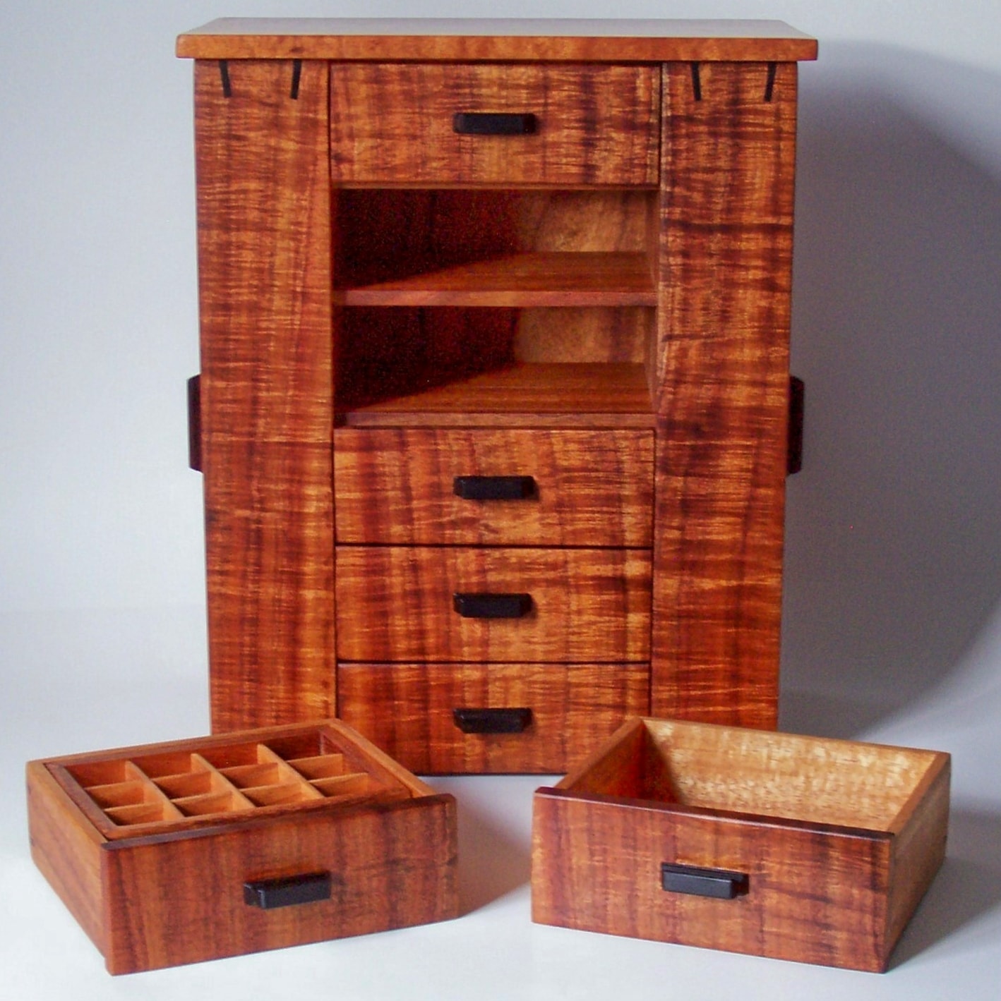 Hawaiian Koa Woodworking Koa Jewelry Armoire Kua'aina Artworks