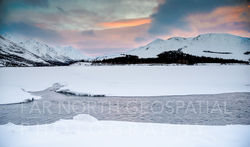 Winter Scenic in Sunset