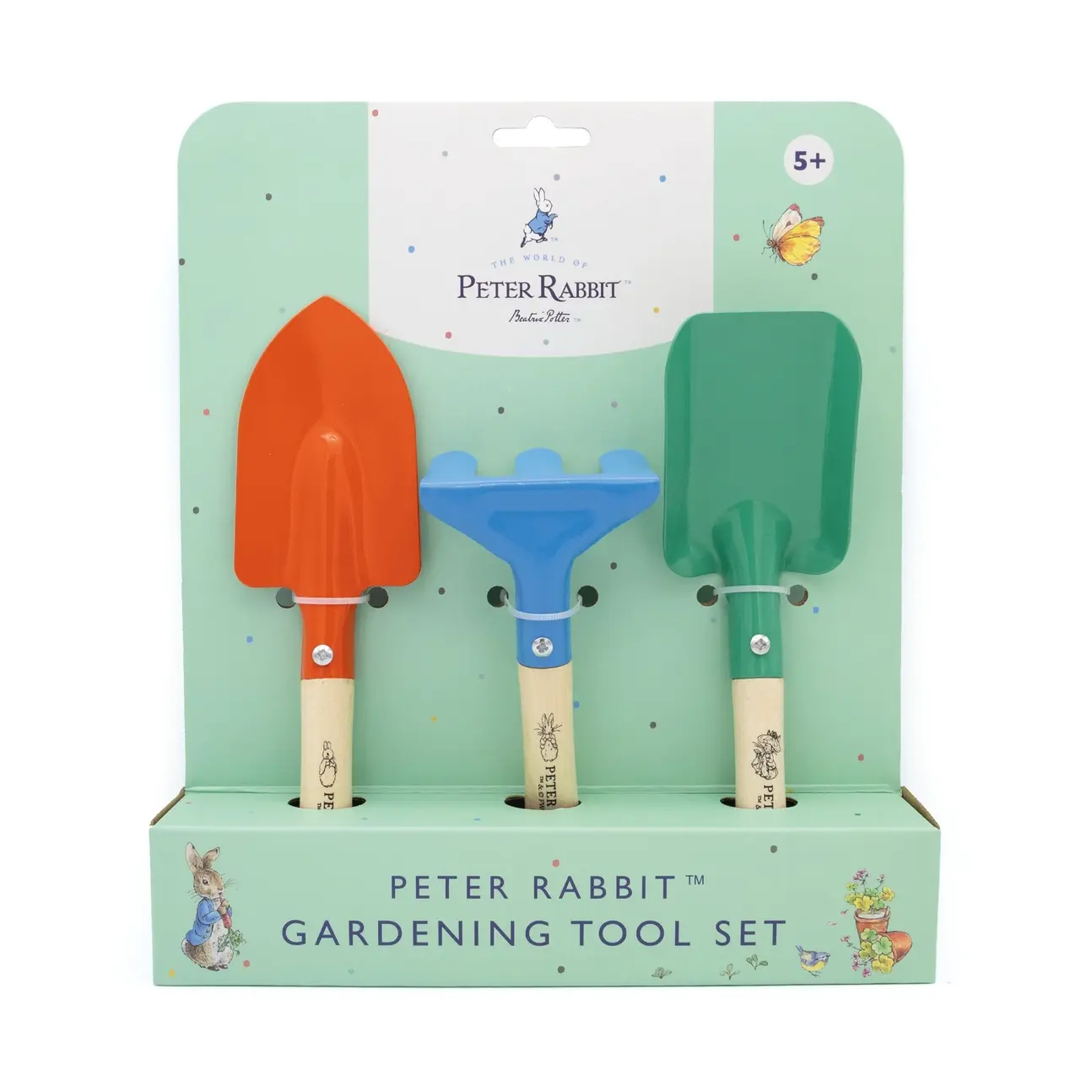 Peter Rabbit Children’S Garden Tool Set – 3-Piece Kids Gardening Kit with Trowel, Rake & Spade