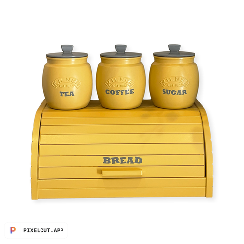 Mustard Tea Coffee Sugar Jars Yellow Tea Coffee Sugar Canisters