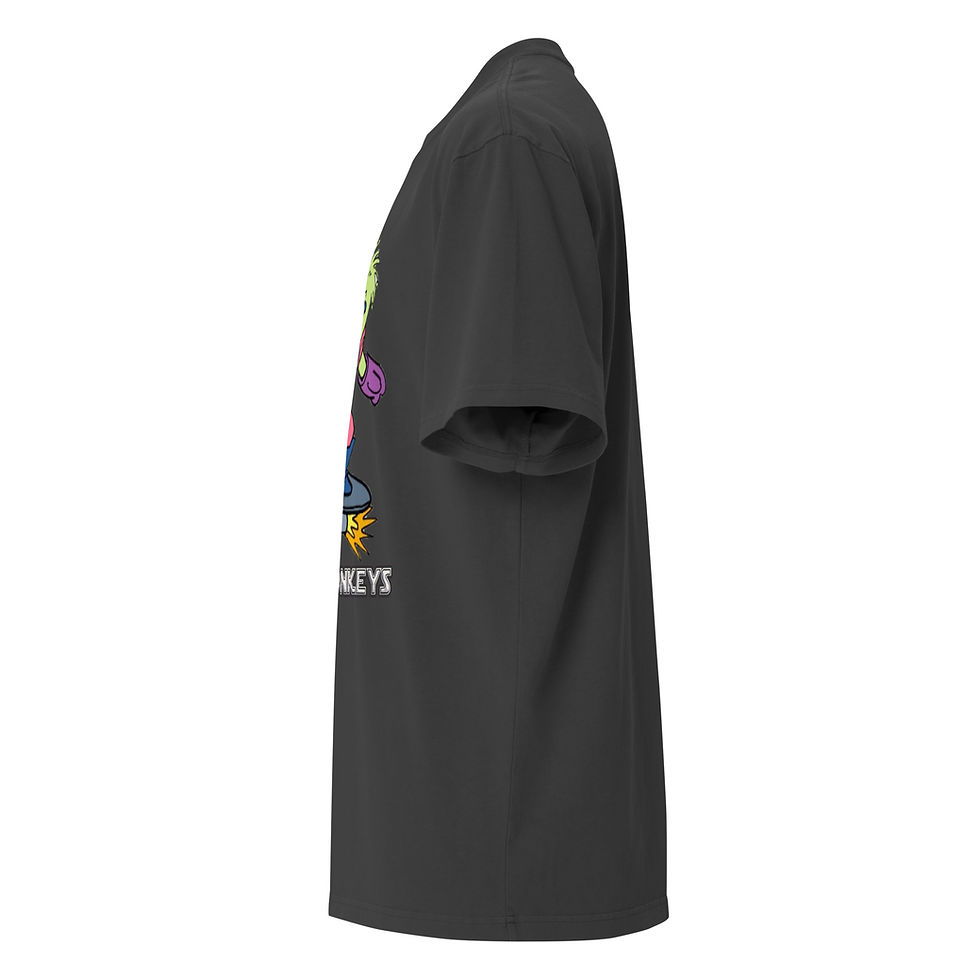 Thumbnail: Space Monkey Oversized faded t-shirt