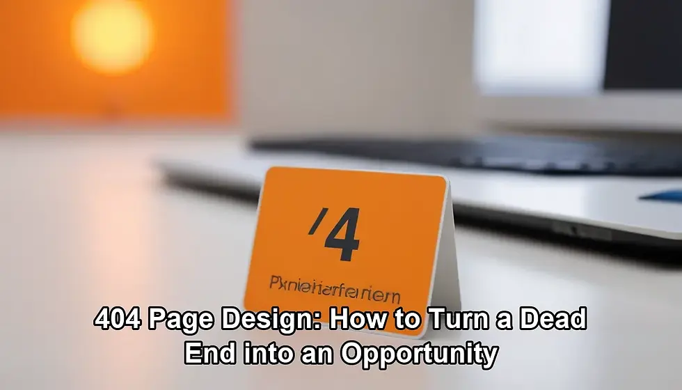 404 page design - blog post