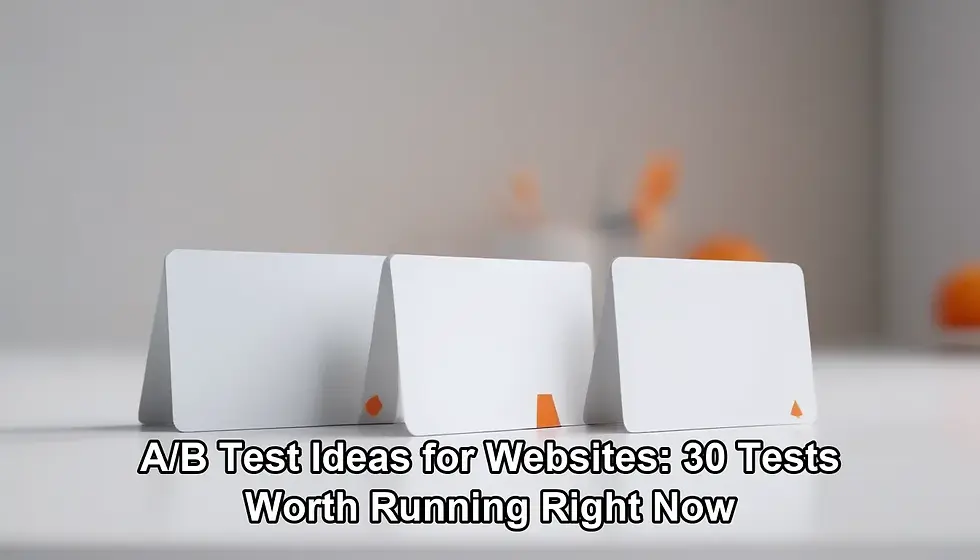 a/b test ideas - blog post