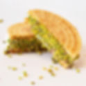Pistachio gelato in waffle sandwich