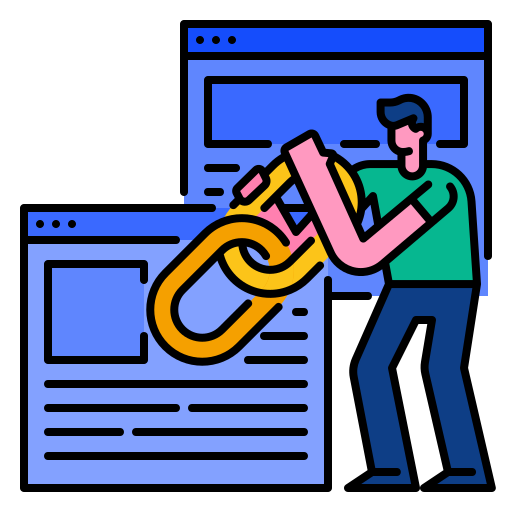 Adam bağlantı oluşturuyor, web sayfası, SEO