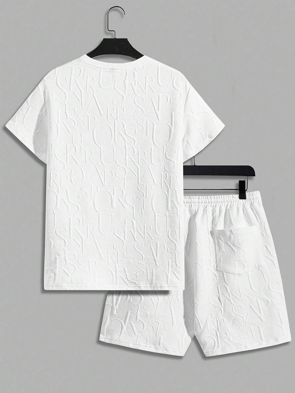 Miniatura: Conjunto masculino de camiseta texturizada e short com cordão