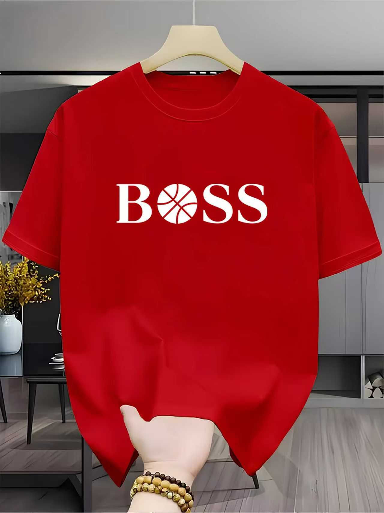 Camiseta Masculina Casual Esportiva, Solta e Estampada
