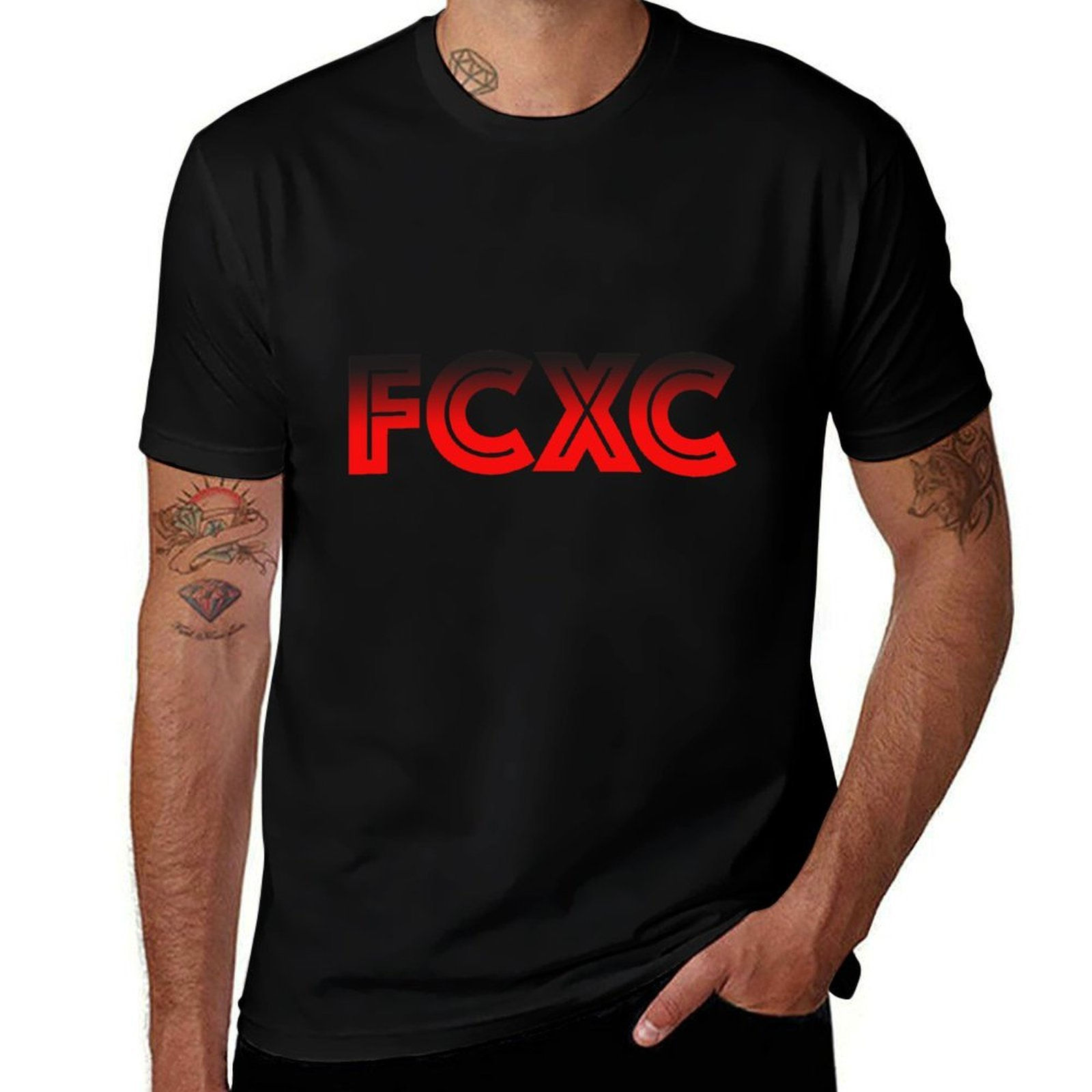 Camiseta Masculina FCXC com Estampa Artística Moderna