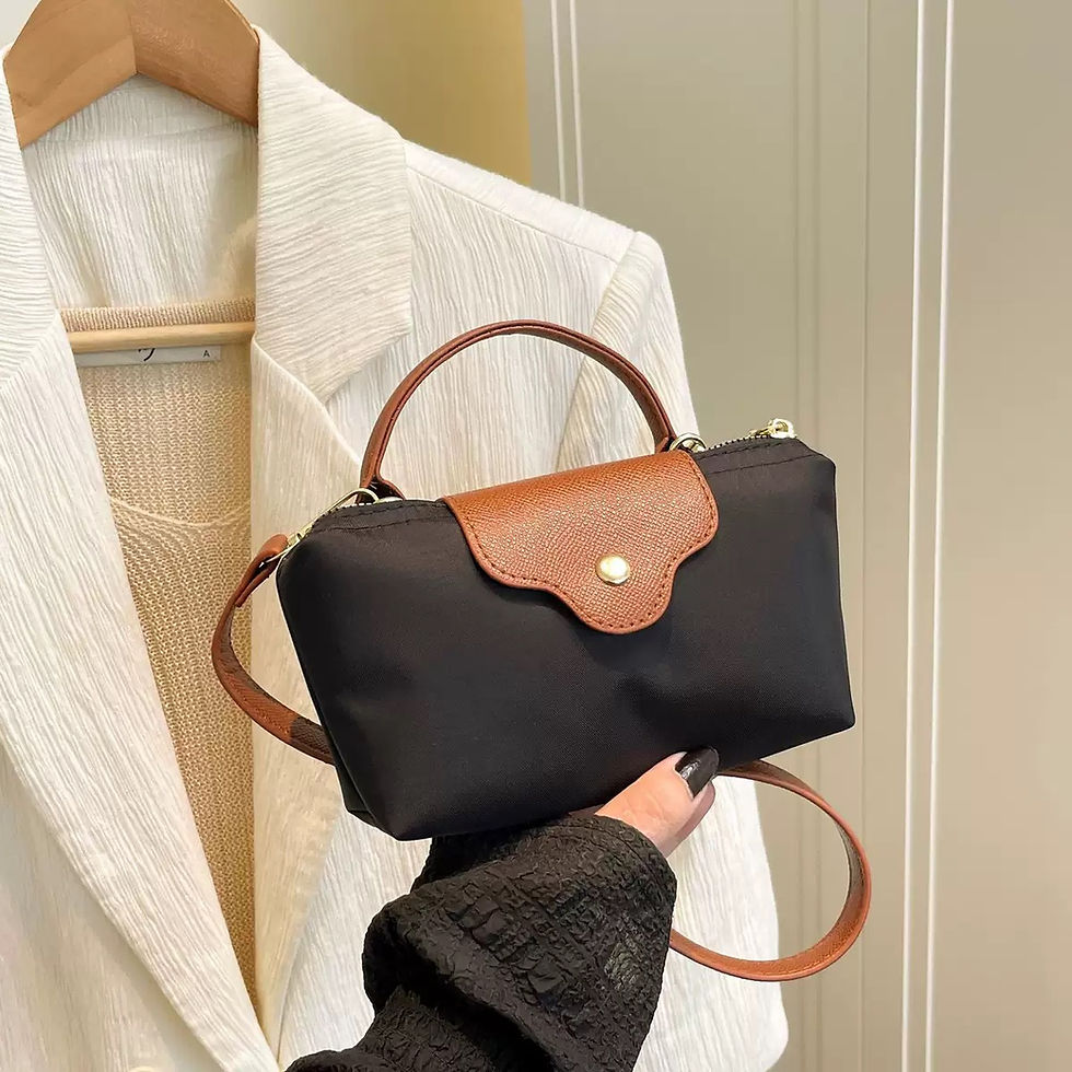 Miniatura: Bolsa dumpling retrô clássica, leve e casual