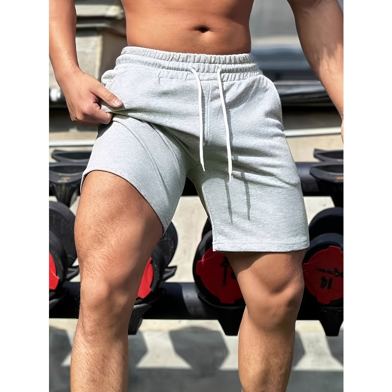 Shorts Masculino de Algodão Confortável, Casual, com Cintura Elástica e Cordão