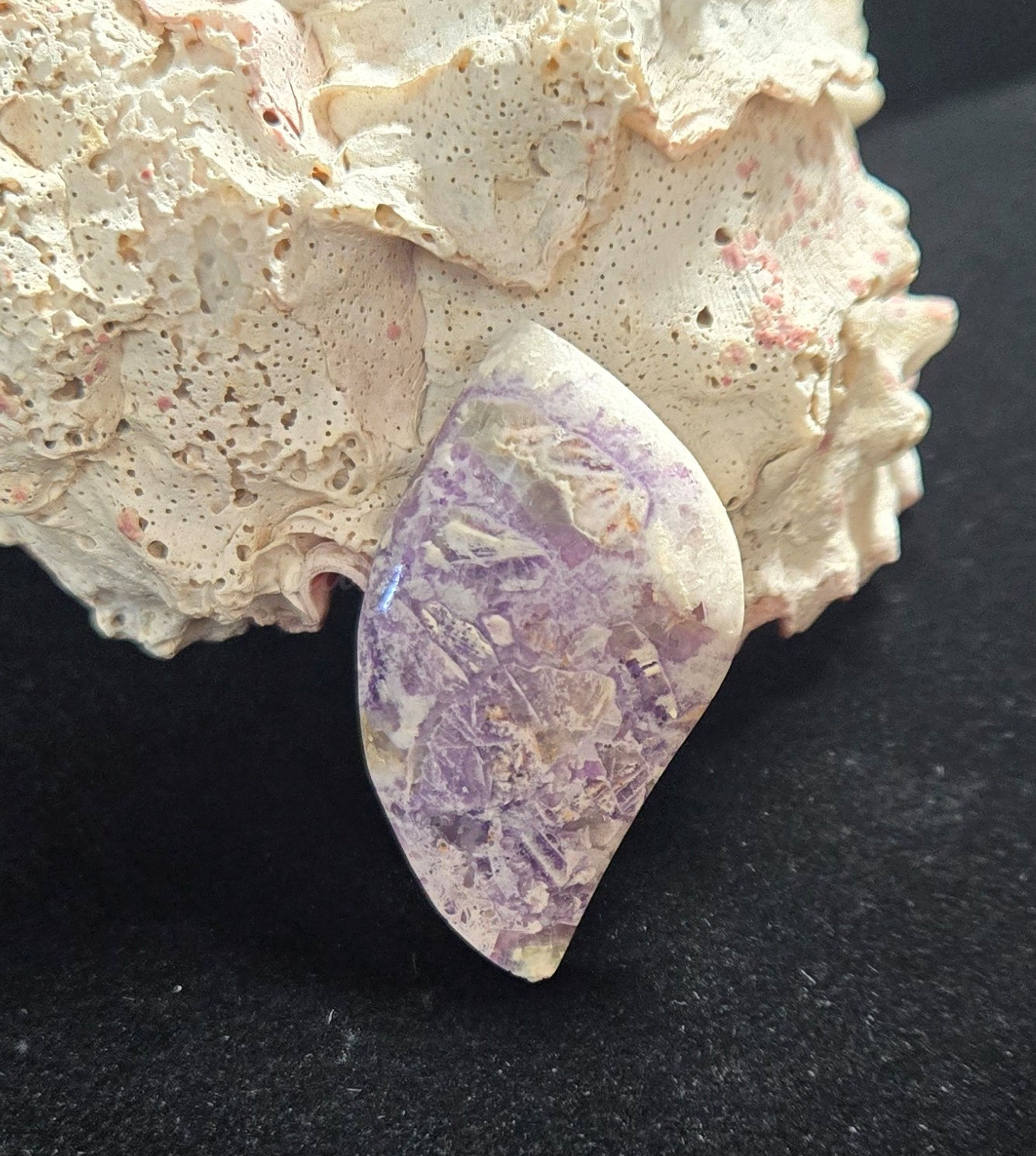 Bamboo Fluorite Cabochon 12719