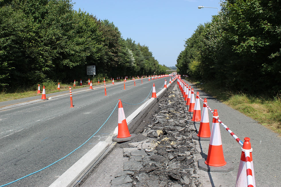 Roadworks have begun on the narrowing of the R448 between Castlejordan and Kilcullen in south county Kildare