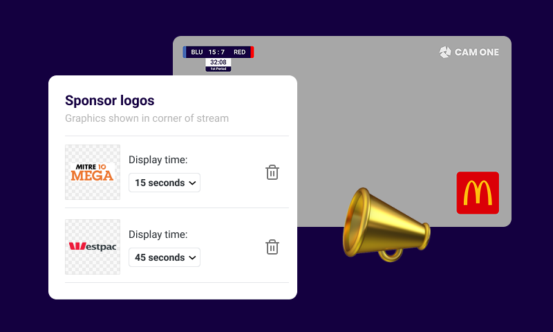 Add sponsor logo with Cam One