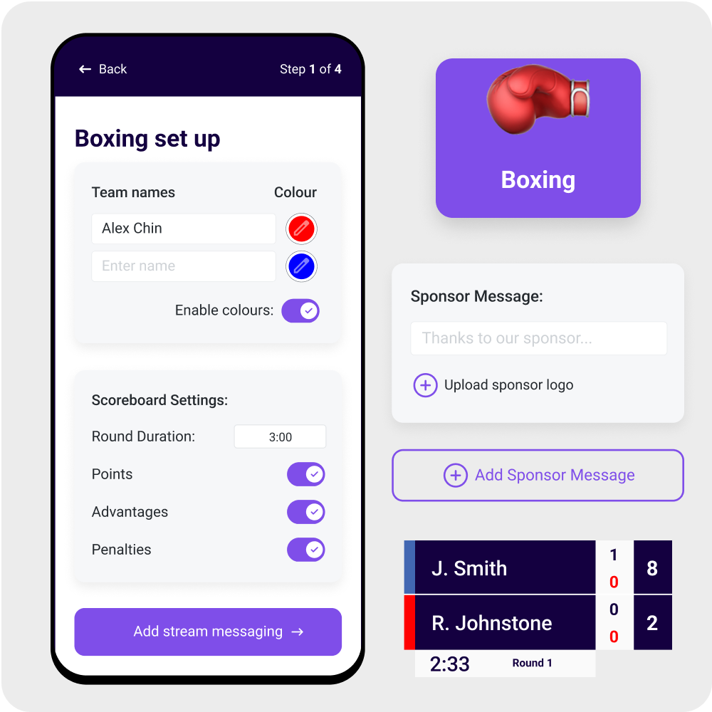 Cam One: The easiest way to stream, score, and share Boxing