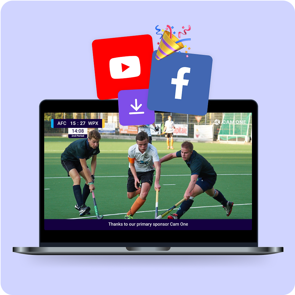 Laptop with live stream