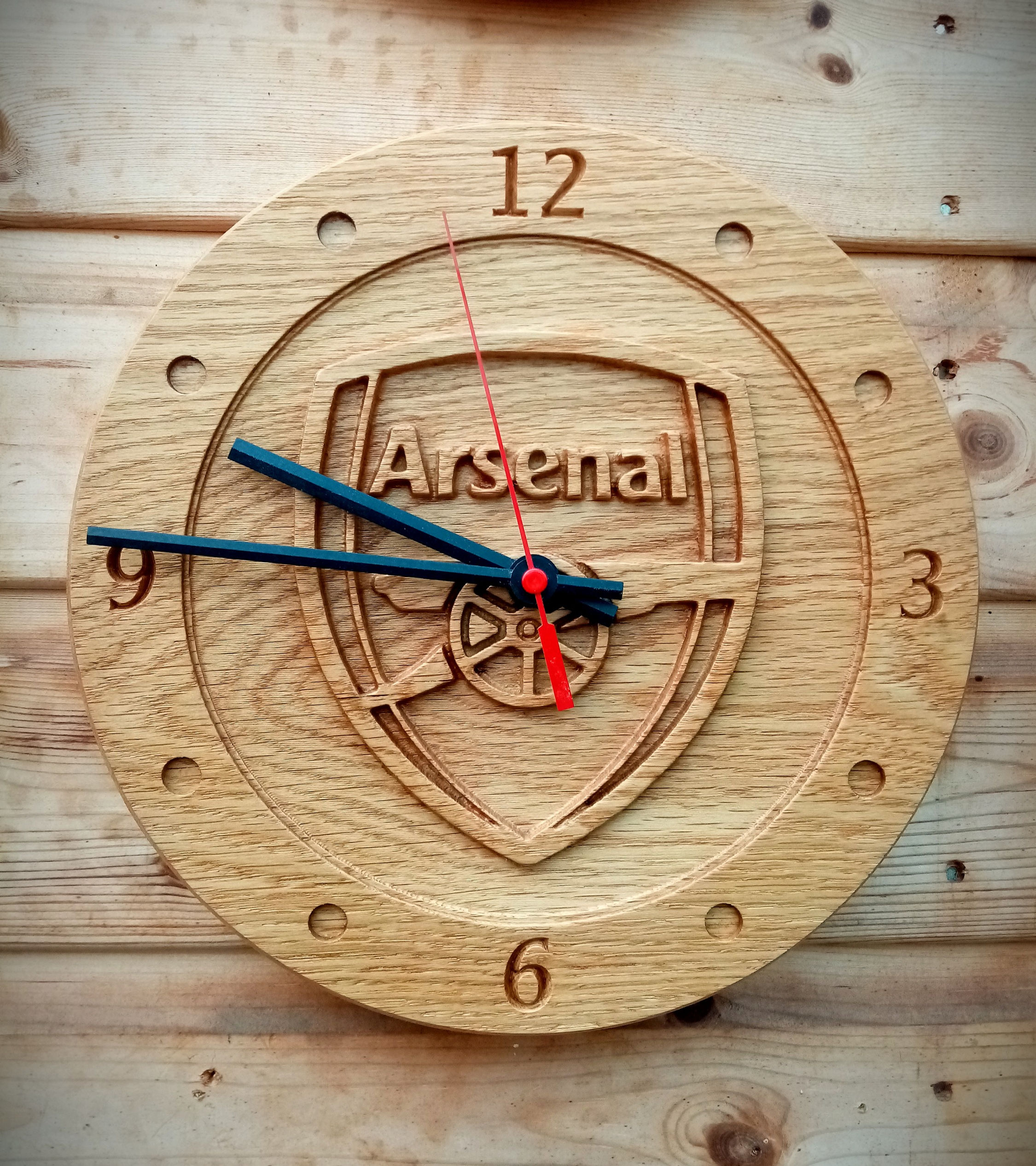 Arsenal Oak Wall Clock
