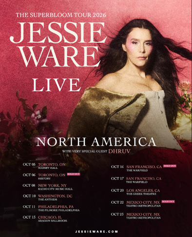 Jessie Ware The Superbloom Tour poster