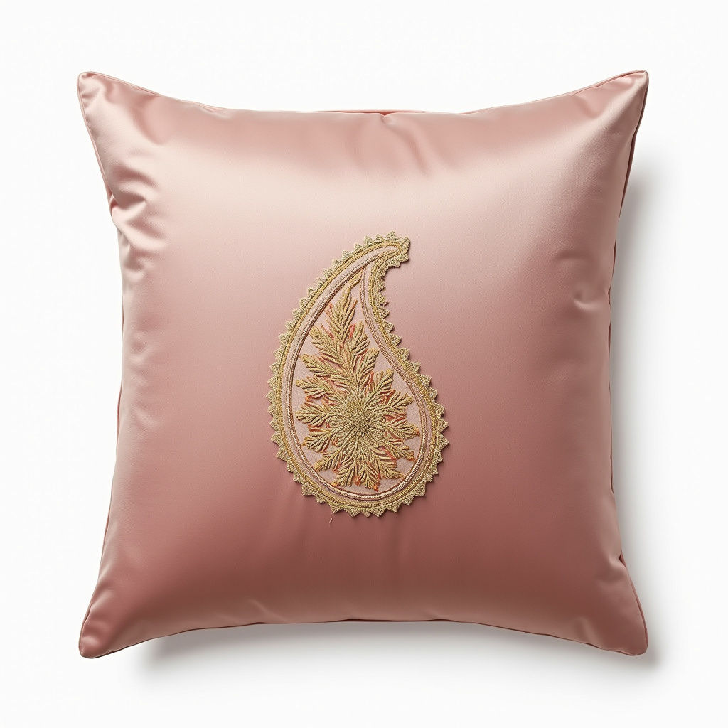 Embroidered Silk Cushion