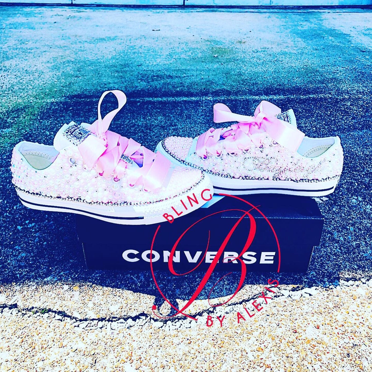 Adult Pearl & Rhinestone Converse