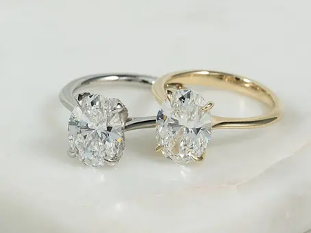Custom platinum and gold engagement rings displayed at Brian Nicklaus Jewelry in Greensburg PA