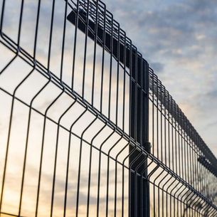 Commercial security aluminum fencing at a Pittsburgh-area business property installed by Just Fences in Harrison City PA