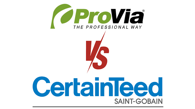 CertainTeed vs ProVia siding panels compared side by side at CGR Wholesale supply center in Western Pennsylvania