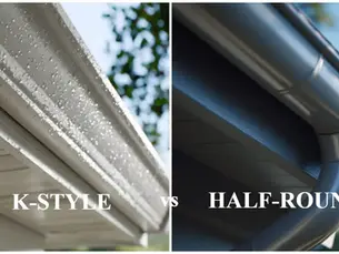 K-style vs half-round gutters installed on a Pittsburgh area home by Craig Gouker Roofing