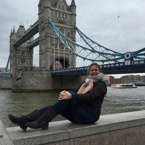Tower Bridge mit einer Person auf dem Bild