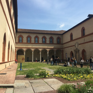 Innenhof des Castello Sforzesco