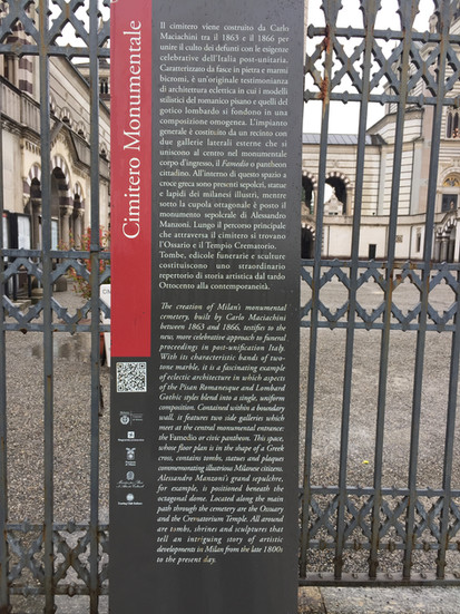 Infostele zum Friedhof