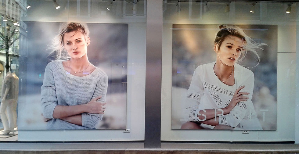 cadre toile tendue vitrine