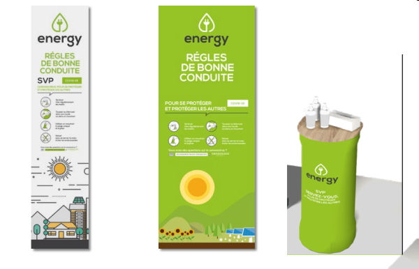 Kits Accueil et Hygiene Covid 19 affiche les gestes barrières pour les bureaux et magasins