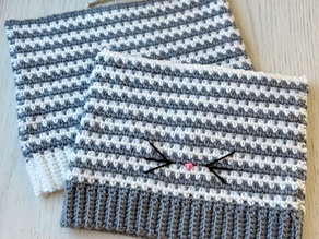 Crochet Linen Stitch Cat Hat