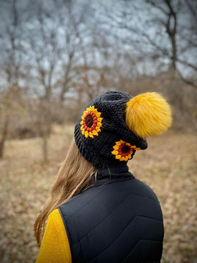 Thumbnail: Winter Flower Beanie | Granny Square Beanie